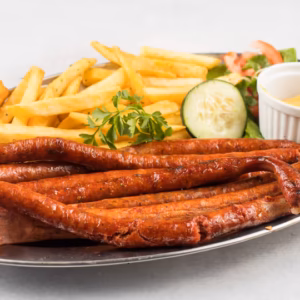 Kobasica dimljena 300gr+pomfrit